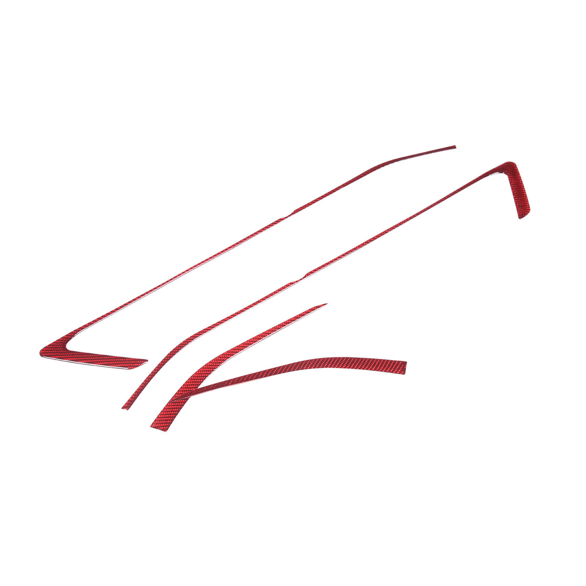 Red Soft Carbon Fiber Interior Decor Trim Kit Cover Set For Corvette C8 20-25 215