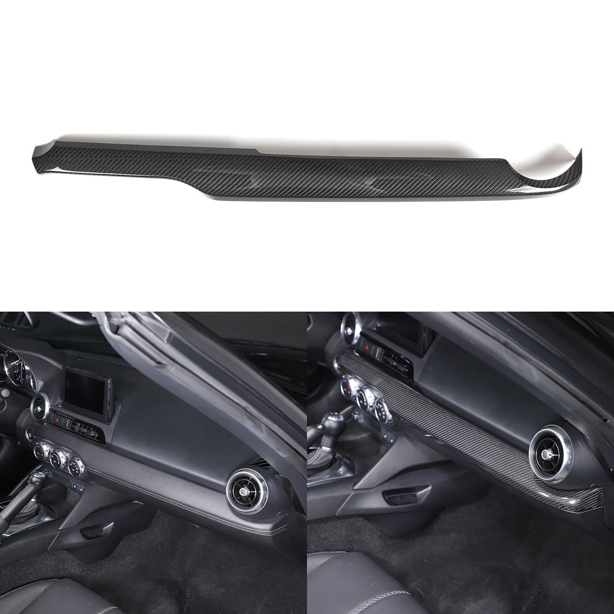Real Dry Carbon Fiber Interior Center Trim For Mazda MX-5 Miata Convertible 16+ 2