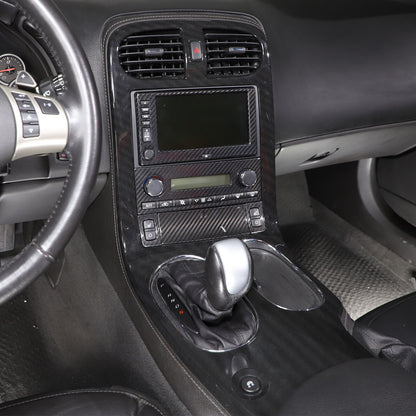 Real Carbon fiber Center Console Navigation Panel Cover Trim For Corvette C6 8