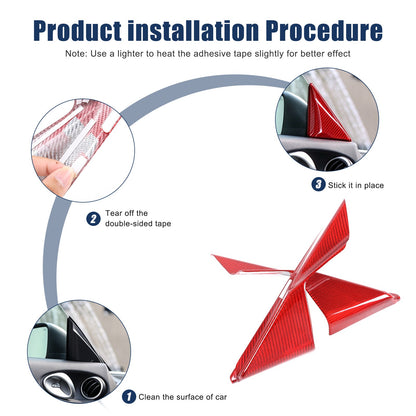Red Real Carbon Fiber Inner A-Pillar Sticker Trim For Nissan 370Z Z34 2009-2020 15