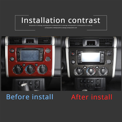 18pcs Carbon Fiber Look Center Console Kit Trim For Toyota FJ Cruiser 2007-2020 19
