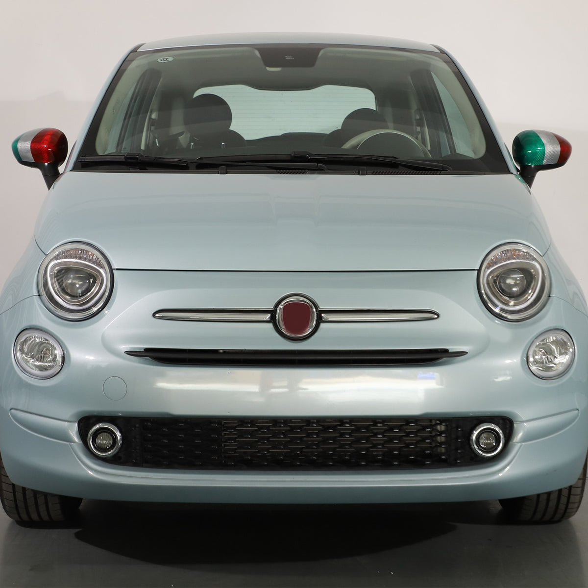 Tri-Color Real Carbon Fiber Side Mirror Cover Trim For Fiat 500 312 2010+ 12