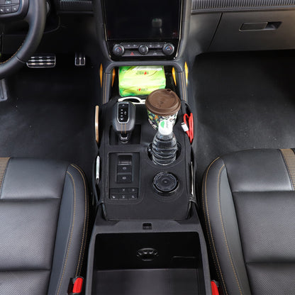 Suede Cloth Center Console Gear Shift Trim Cover For Ford Ranger T9 2023+ 11