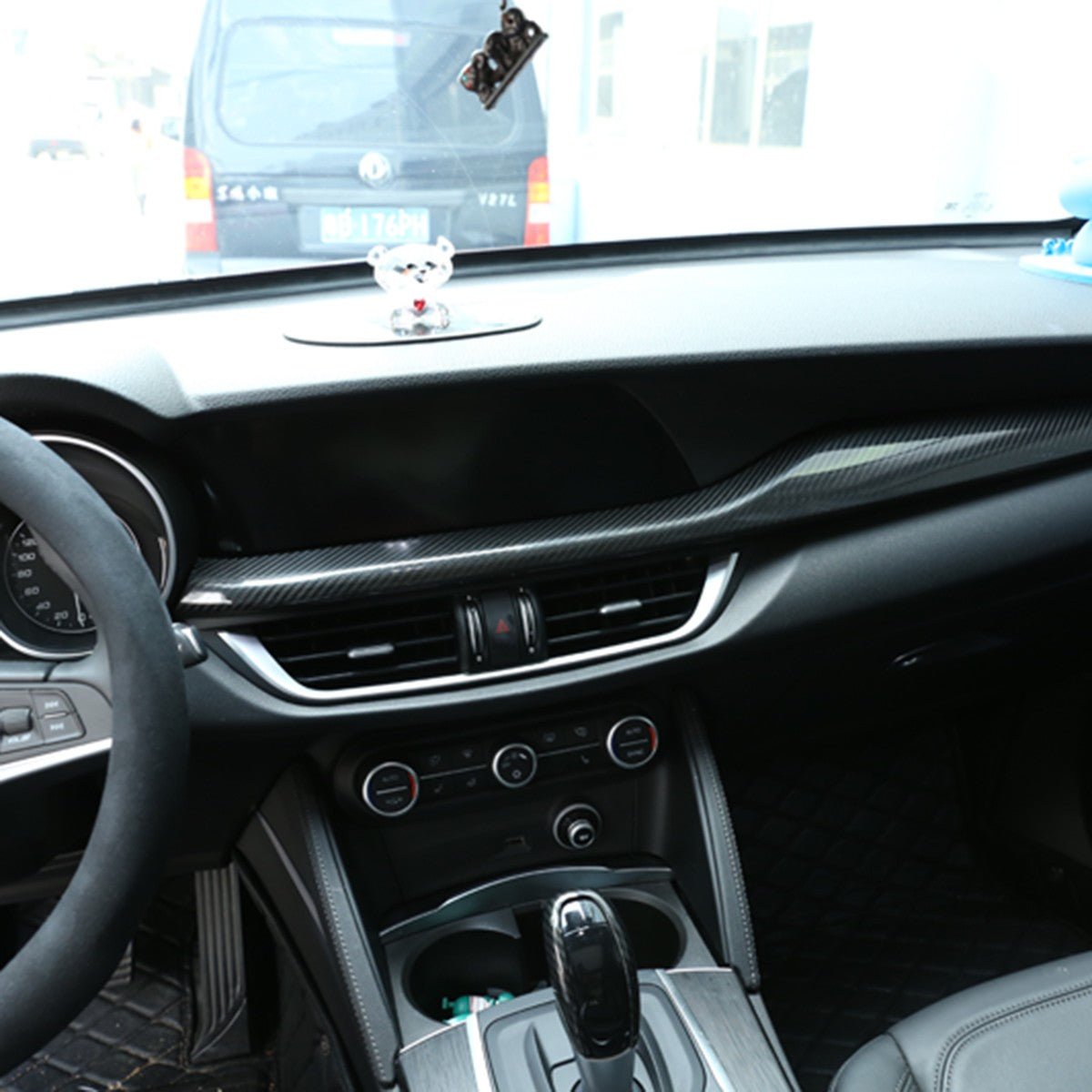Real Carbon Fiber Center Dashboard Trim For Alfa Romeo Stelvio 949 2017-2020 13
