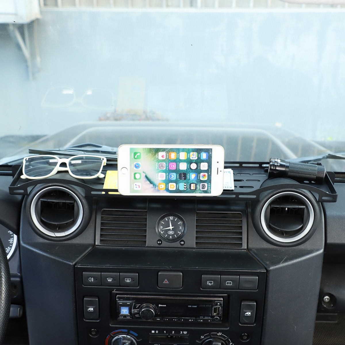 Magnetic Phone Holder Dashboard Storage Box For Land Rover Defender 2004-2018 18