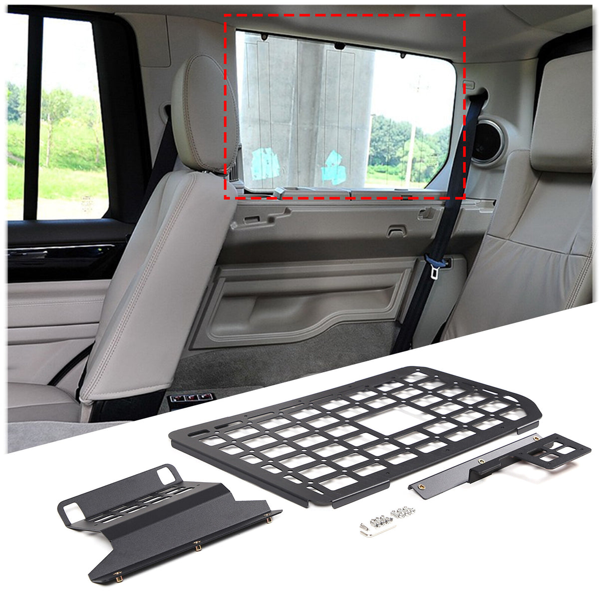 For Land Rover LR3 LR4 L319 04-16 Right Rear Window Molle Panel Modular Storage 12