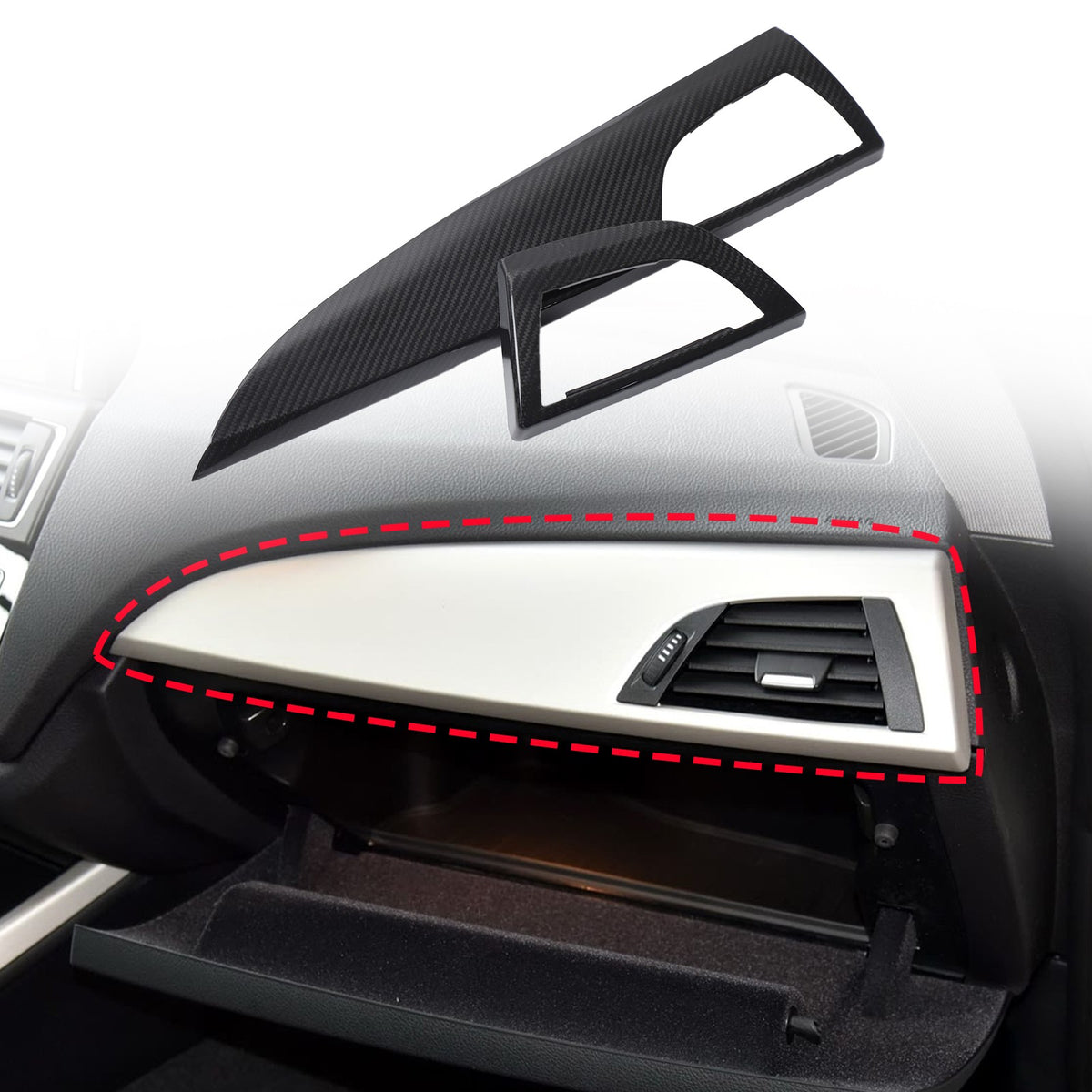 Real Carbon Fiber Center Dash Panel Trim For BMW 1 2 F20 F21 F22 F23 12-17 US 13