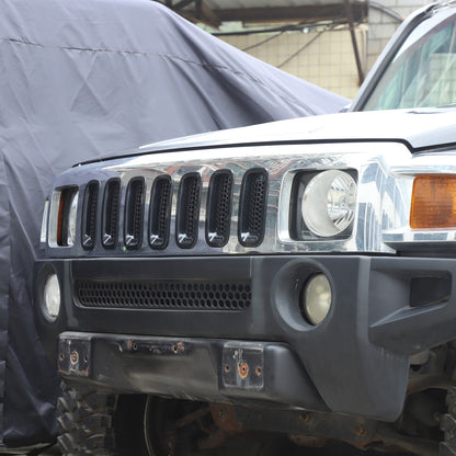 Black ABS Grille Insert Guard Insect Screen For Hummer H3 2005-2009 13