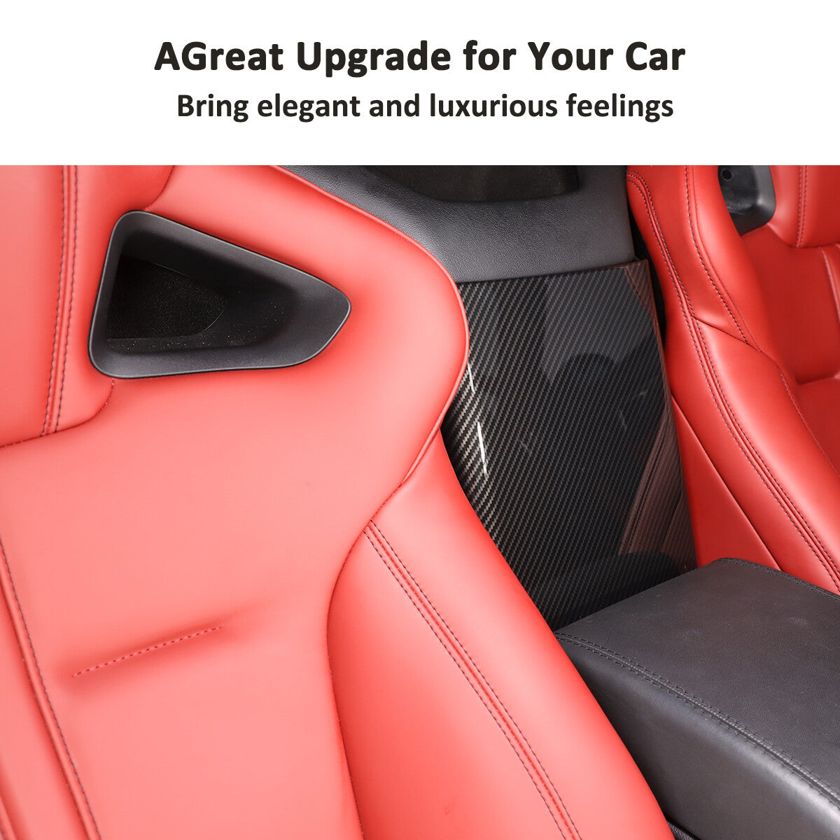 Carbon ABS Center Conosle Back Trim Cover For Jaguar F-TYPE Coupe 2013-24 US 6