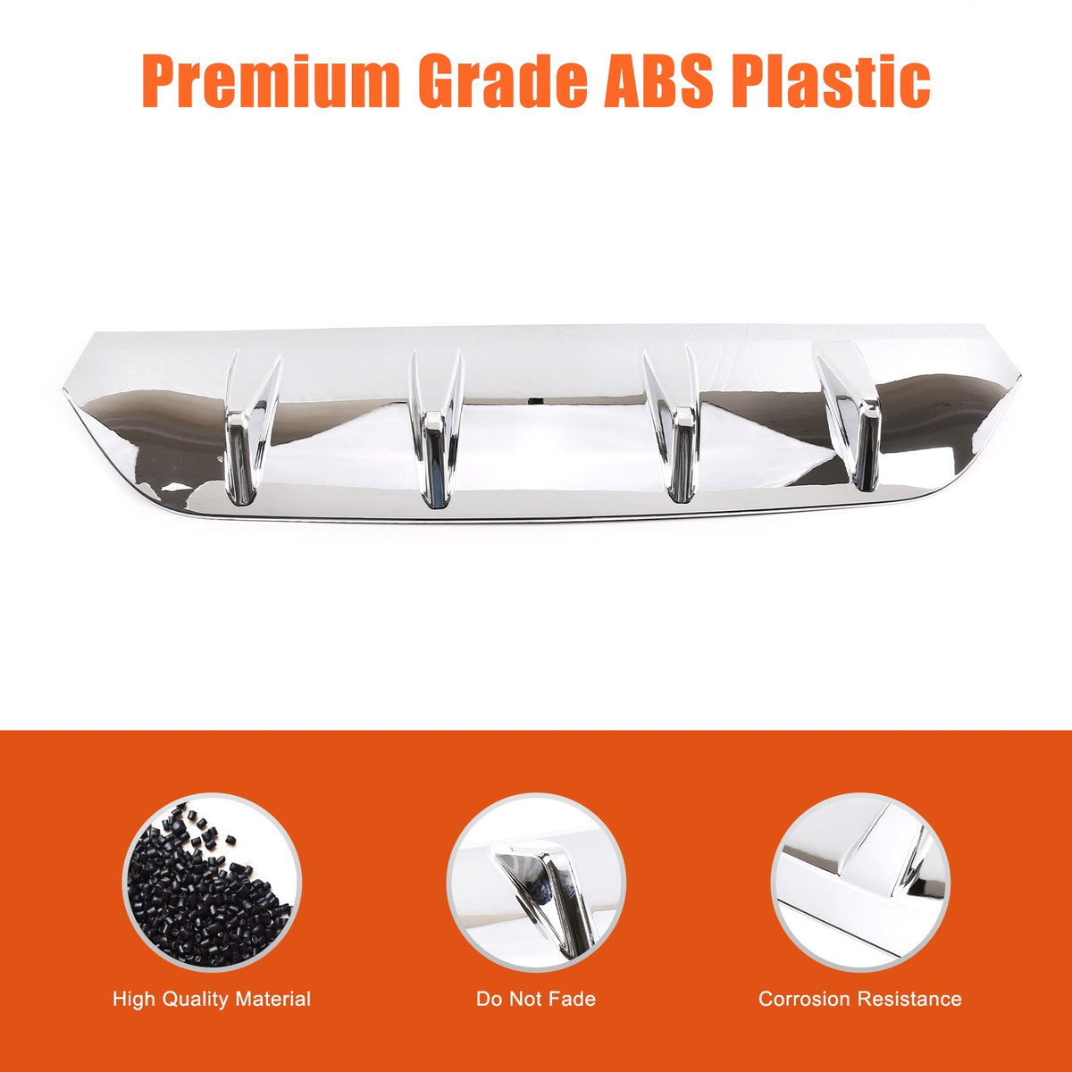 Glossy Silver ABS Rear Bumper Skid Plate For Mercedes-Benz GLC X253 2020-2021 5