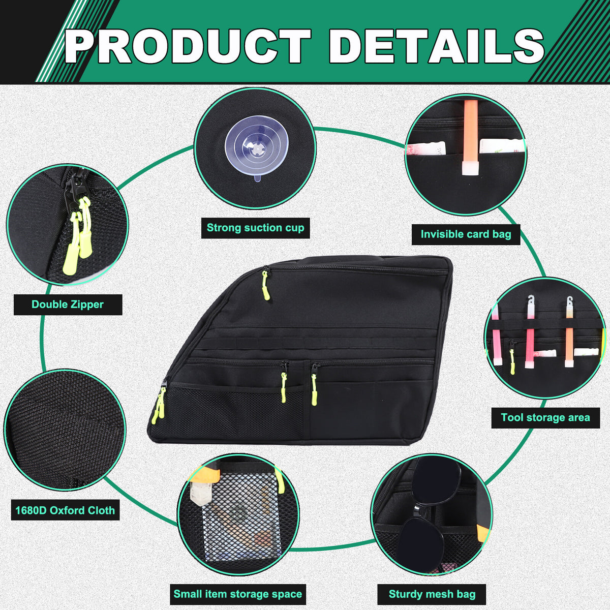 Car Trunk Left Side Window Storage Bag For Mercedes Benz GL-Class X164 06-12 10