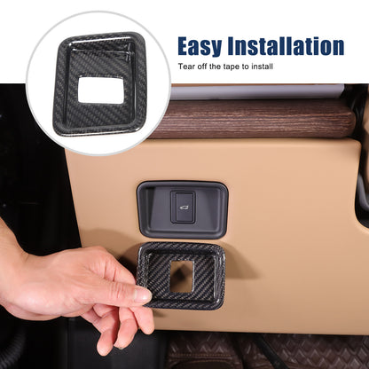 Real Carbon Fiber Inner Tailgate Switch Trim Cover For Range Rover Vogue 23+ 1