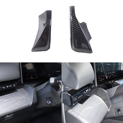 Real Carbon Fiber Center Co-pilot Dash Cover Trim Kit For BMW 5 Series G60 2024+ 5