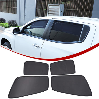 Front Rear Window Sun Shade Cover Mesh Shield For Mitsubishi L200 Triton 2015-23 2