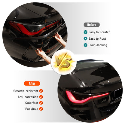 Smoked Rear Tail Light Guard Decor Cover Trim Bezels For BMW 4 Series 2021+ 19