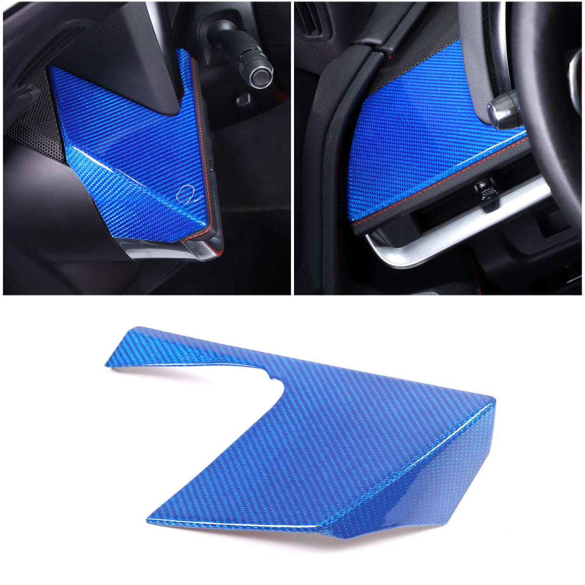 Blue Real Carbon Fiber Full Interior Set Decor Trim Kit for Corvette C8 20-25 - Variants 11-15 25