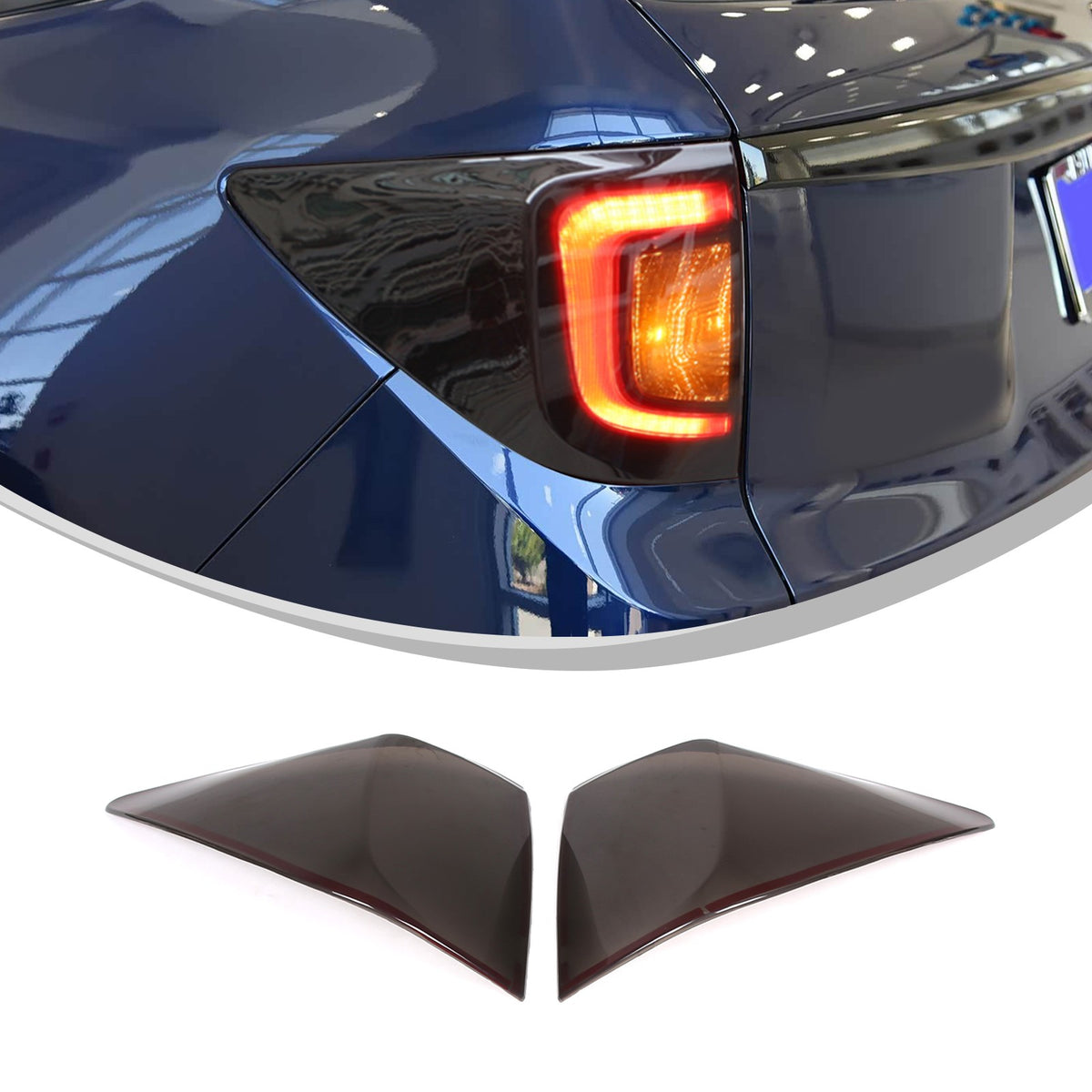 Transparent Gray ABS Tail Light Tint Cover Trim For Honda Passport 2019-2023 US 15