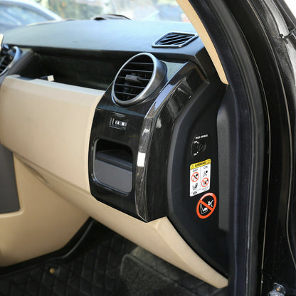 Black Wood Grain Dashboard Side Air Vent Cover Trim For LR Discovery 3 04-09 4