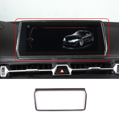 Fiber Touch Display Navigation Screen Trim Cover For Toyota Supra A90 19-24 2