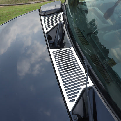 Silver Steel Front Engine Hood Air Outlet Vent trim cover For Hummer H2 2003-09 5