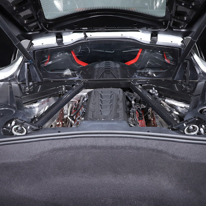 Real Carbon Fiber Engine Bay Tank Panel Cover Frame Trim For Corvette C8 2020-26 - Styles 11-15 7