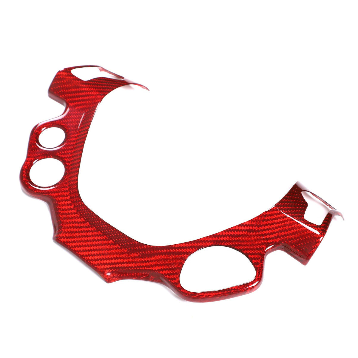 Red Real Carbon Fiber Center Interior Set Cover Trim Kit For Ferrari 458 2011-16 9
