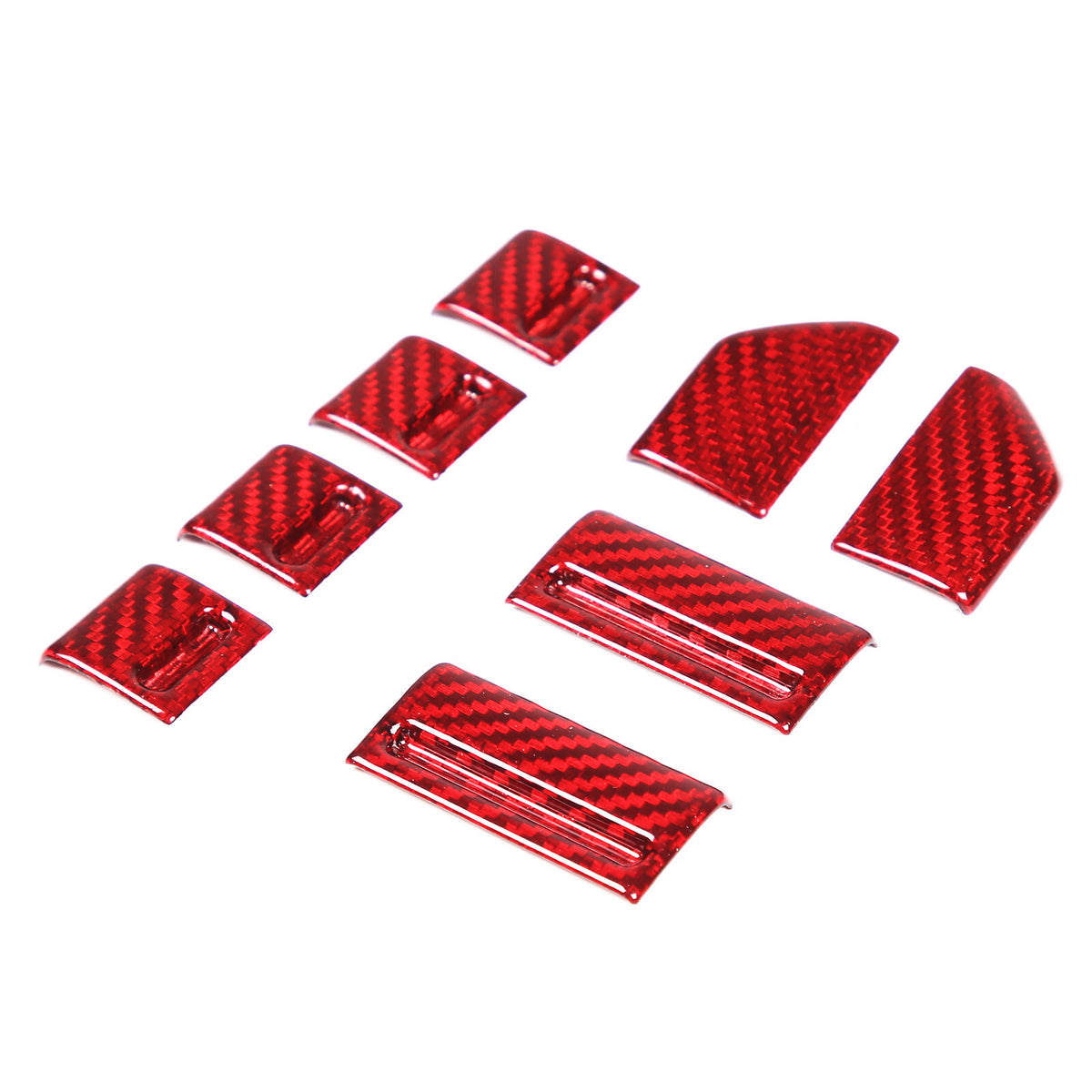 Red Carbon fiber AC Center Console Switch Button Trim For Jaguar F-Type 2013-24 8