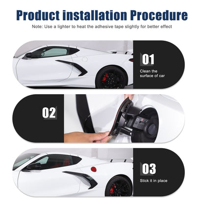 Replacement Red Real Carbon Fiber Fuel Tank Cap Lid Cover For Corvette C8 20+ US 4