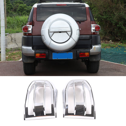 Chrome Silver Rear Tail Light Lamp Cover Trim For 2007-2014 Toyota FJ Cruiser 3