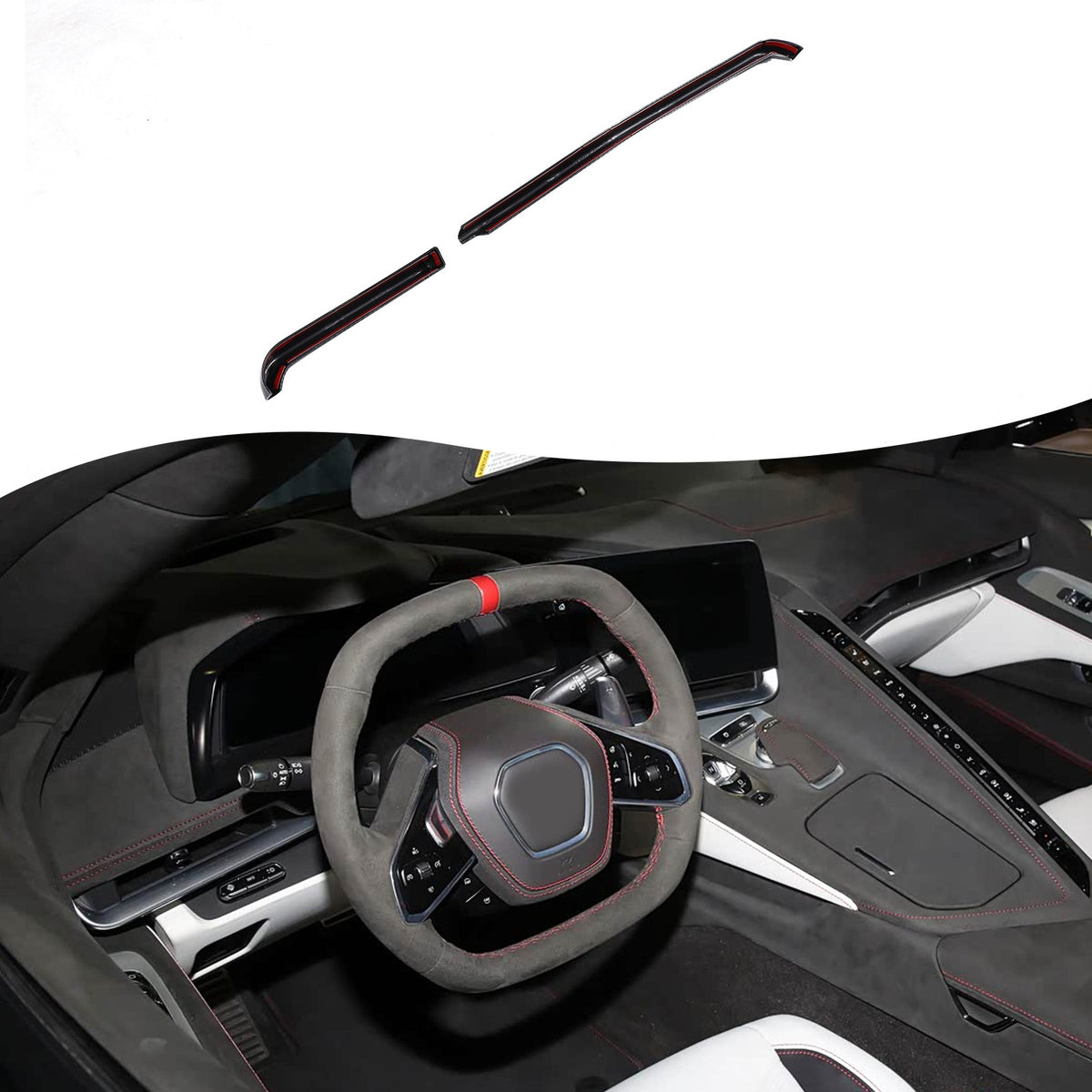 Carbon Fiber ABS Dashboard Side Air Vent Trim Cover For Corvette C8 2026+ US 15