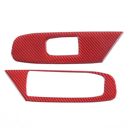 Red Soft Carbon Fiber Interior Decor Trim Kit Cover Set For Corvette C8 20-25 20