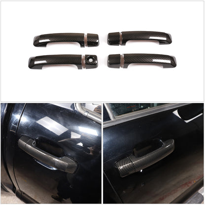 Carbon ABS Door Handle Rearview Side Mirror Cover Trim For Toyota Tundra 2007-21 8