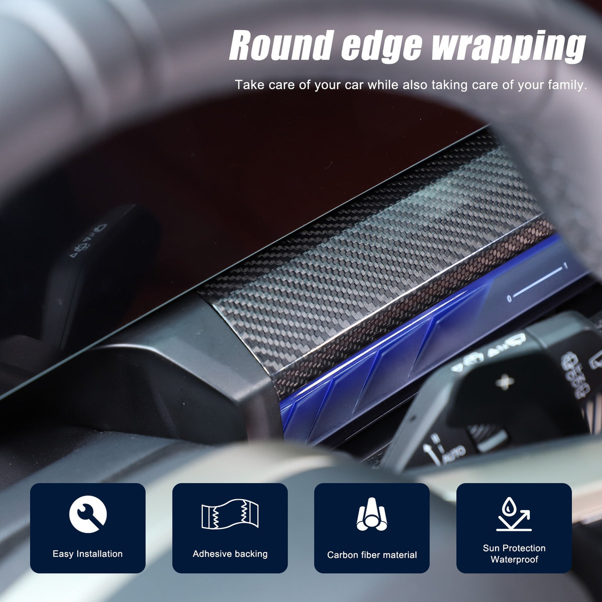 Real Dry Carbon Fiber Center Console Air Vent Trim For BMW X3 G45 2025+ 8