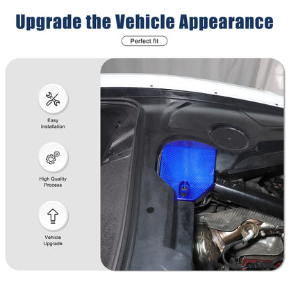 Blue Real Carbon Fiber Rear Strut Shock Tower Cover Mag Ride For Corvette C8 20+ 18