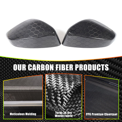 Honeycomb Carbon Fiber Side Rear Mirror Cover Caps For Subaru BRZ GT86 2012-20 5