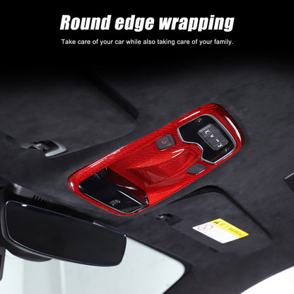Red Real Carbon fiber Reading light Switch Trim Cover For Lotus EMIRA 2021-2025 11