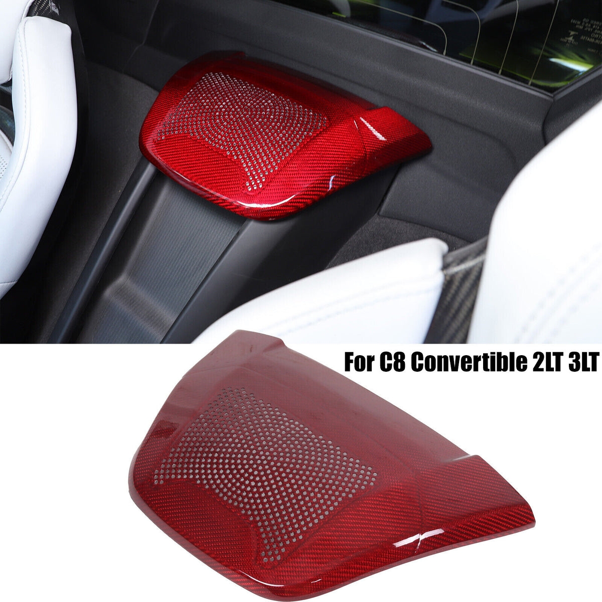 Red Real Carbon Fiber Interior Trim for Corvette C8 20-25 243