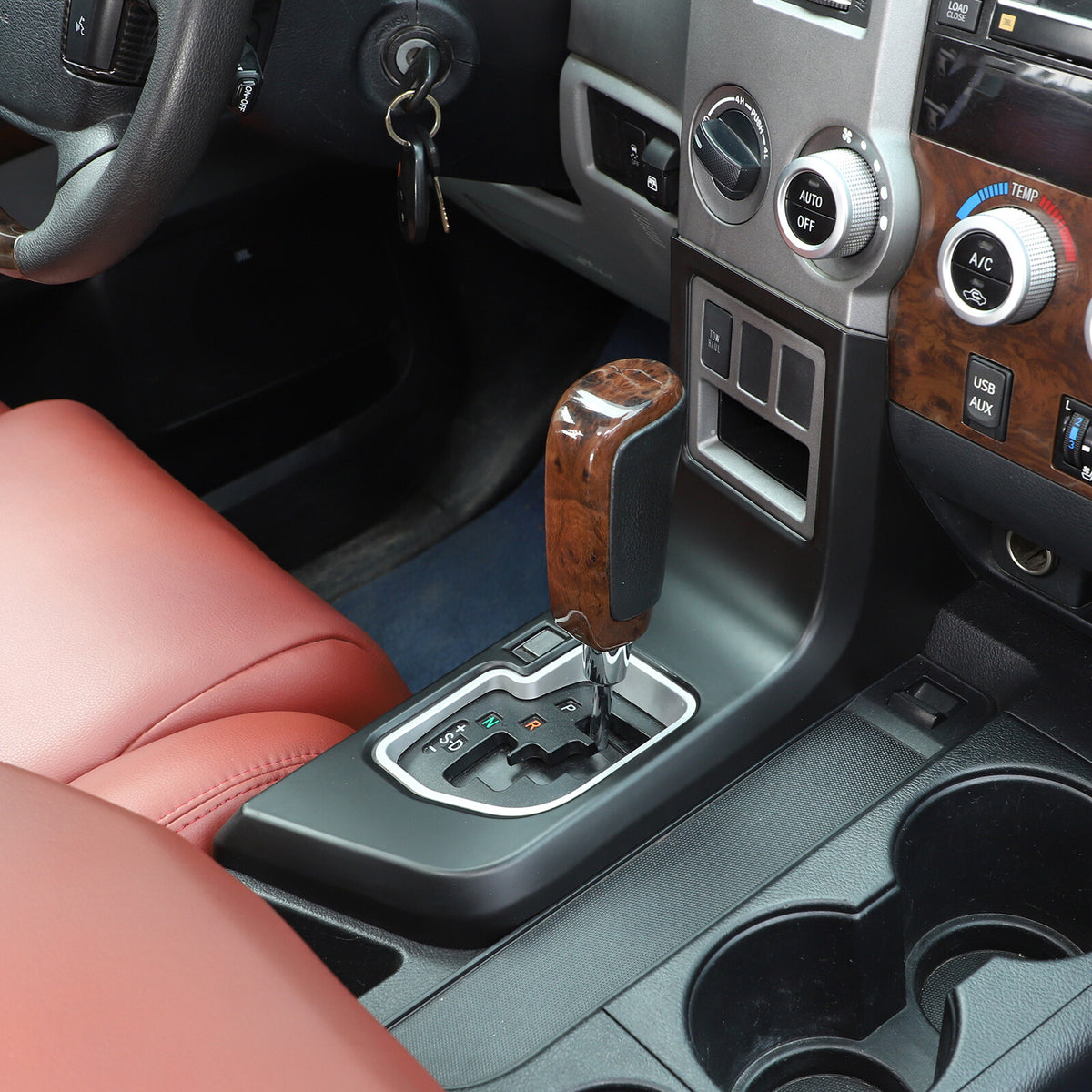 Matte Black Central Gear Shift Panel Cover Trim For Toyota Tundra 2007-2013 US 7