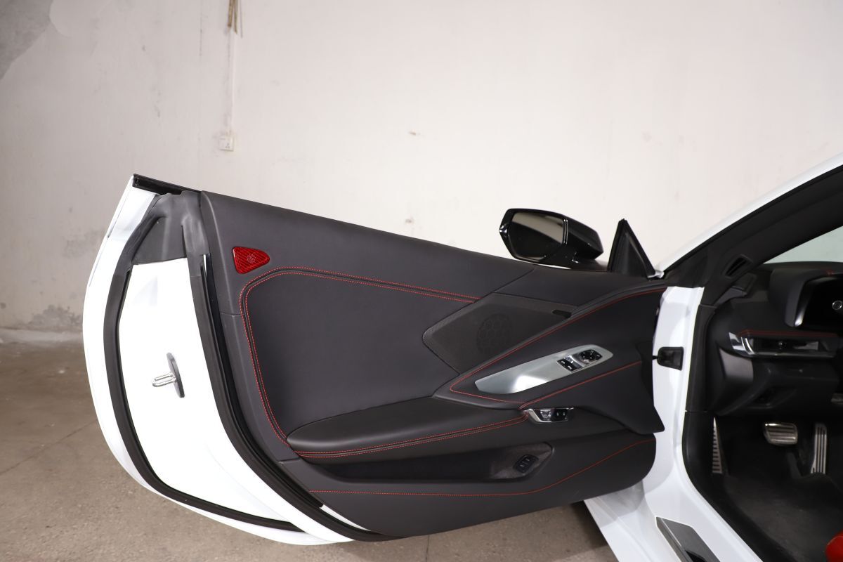 Red Real Carbon Door Tweeter Trim Cover Mesh For Corvette C8 Z51 Z06 2020-26 6