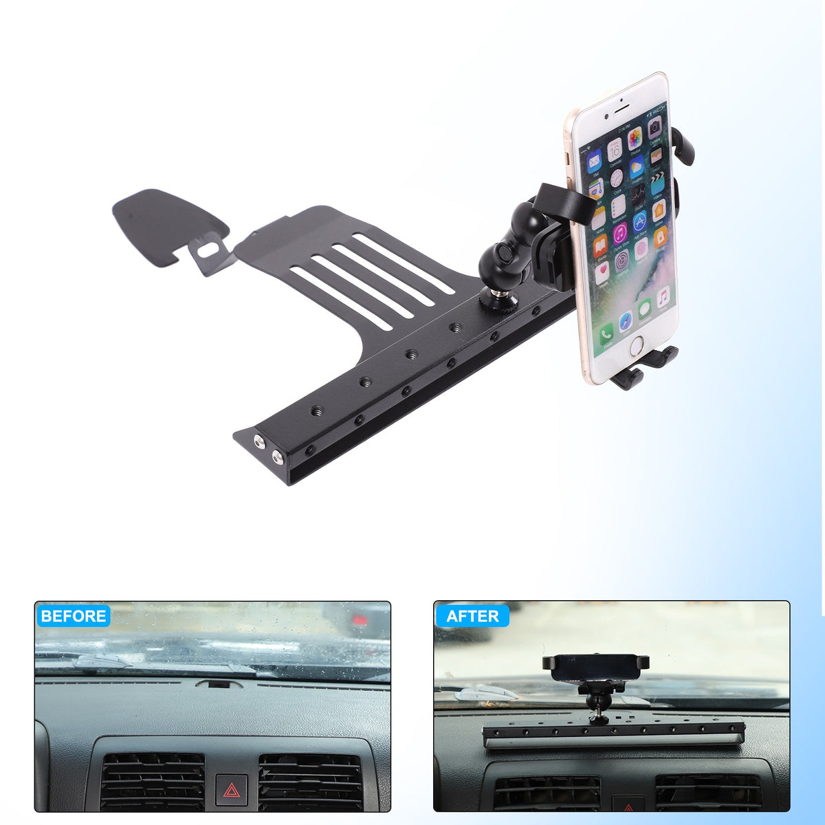 Center Console Multi-Function Phone Mount Bracket For Hummer H3 2005-2009 7