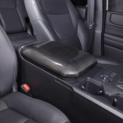 Real Carbon Fiber Center Armrest Box Trim For Toyota Land Cruiser LC250 24+ 19