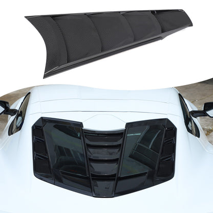 Carbon Fiber ABS Rear Split Window Applique Louver Trim For Corvette C8 Z51 20+ 10