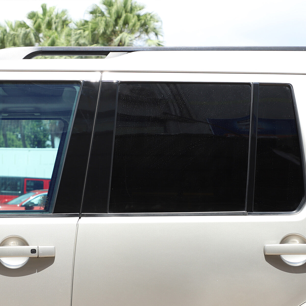 Glossy Piano Black Front Windshield A B Pillar Trim Molding For LR4 L319 2010-16 18