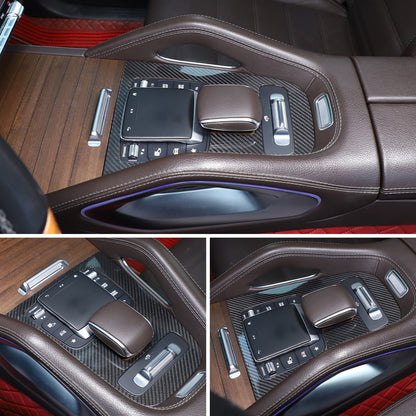 Real Carbon Fiber Gear Shift Panel Trim Cover For Benz GLE V167/GLS X167 2020+ 22