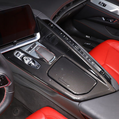 ABS Carbon Fiber Center Console Panel Trim Cover Fits For CORVETTE C8 2020-2024 13