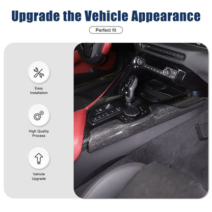 Real Carbon Fiber Console Gear Shift Frame Side Cover For Toyota Supra A90 19-25 23
