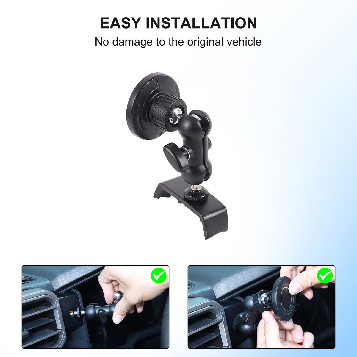 Magnetic Dashboard Right Side Phone Mount Bracket For Toyota Tundra 2022+ US 21