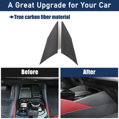 Matte Carbon Fiber Inner Console Side Panel Trim For BMW 5 Series G60 i5 2024+ 1