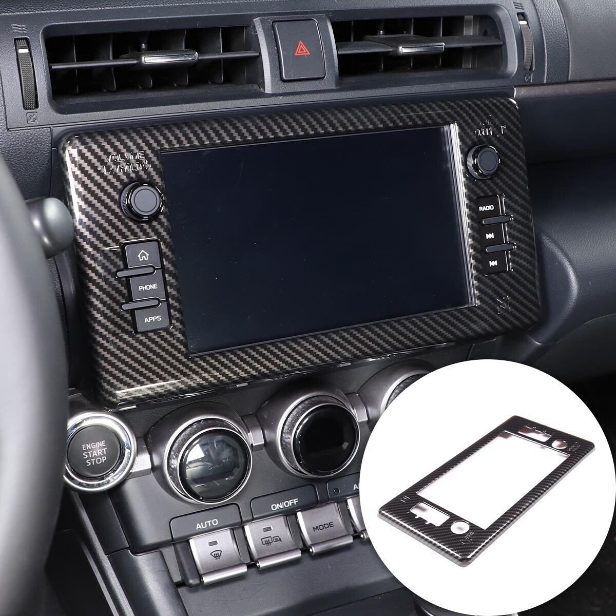 ABS Carbon Fiber Interior Center Console Trim Set Fits For GR86/BRZ 2022-2025 US - Variants 1-5 38