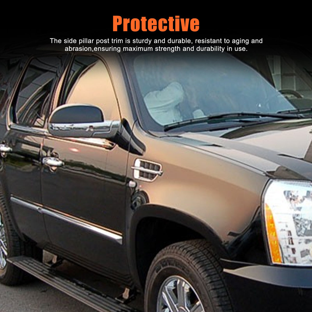 Sport Red ABS Side Fender Trim Cover For Cadillac Escalade 2007-2014 18
